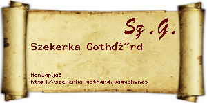 Szekerka Gothárd névjegykártya